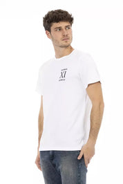 Elegant White Front Print T-Shirt