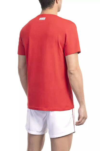 Red Cotton Men T-Shirt