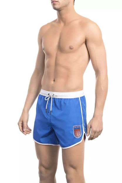 Maillots de bain en polyester bleu