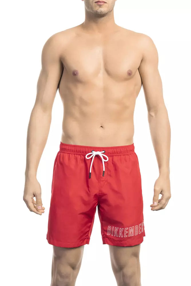 Maillots de bain en polyester rouge