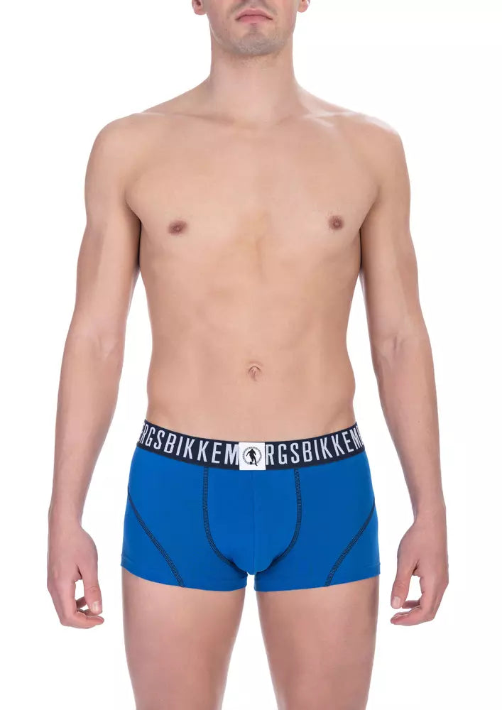 Blue Cotton Men Underwear Trunk Pack