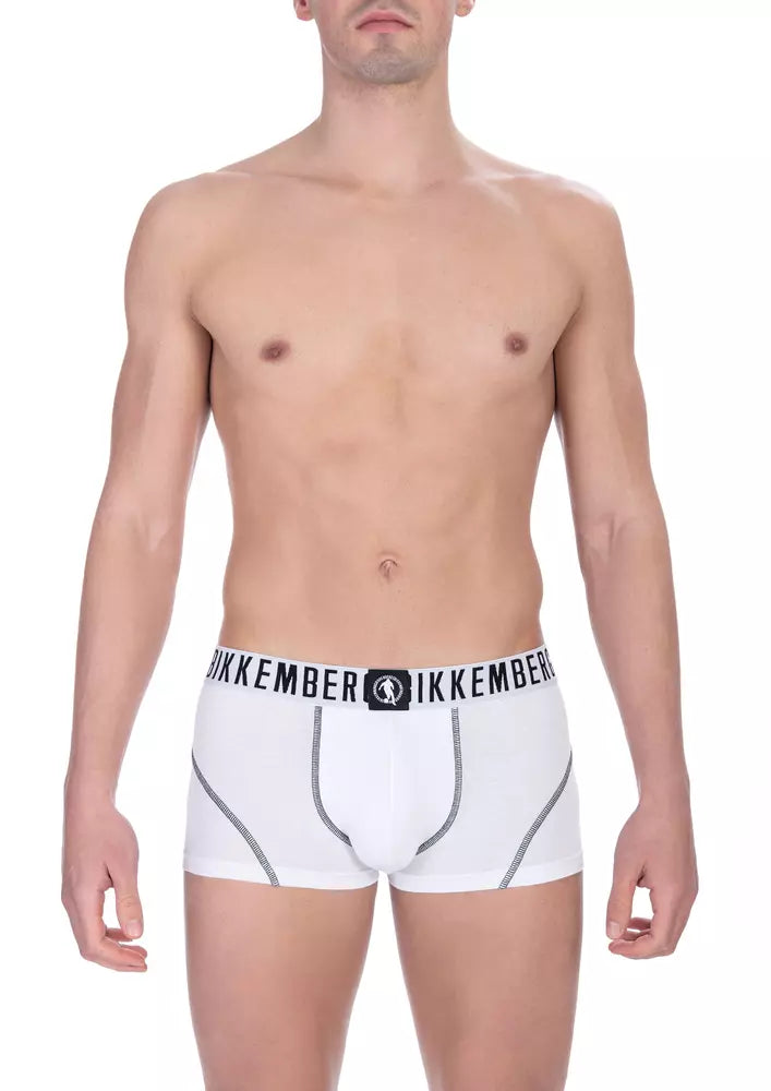 White Cotton Men Underwear Trunk