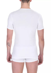 White Cotton Men T-Shirt