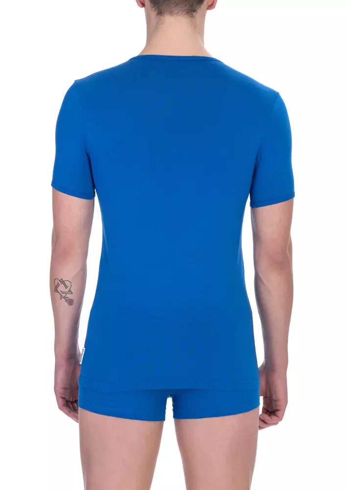 T-shirt en coton bleu