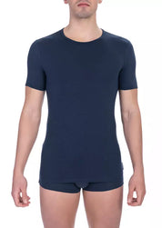 Blue Cotton Men's T-Shirt