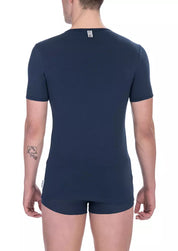 Blue Cotton Men's T-Shirt