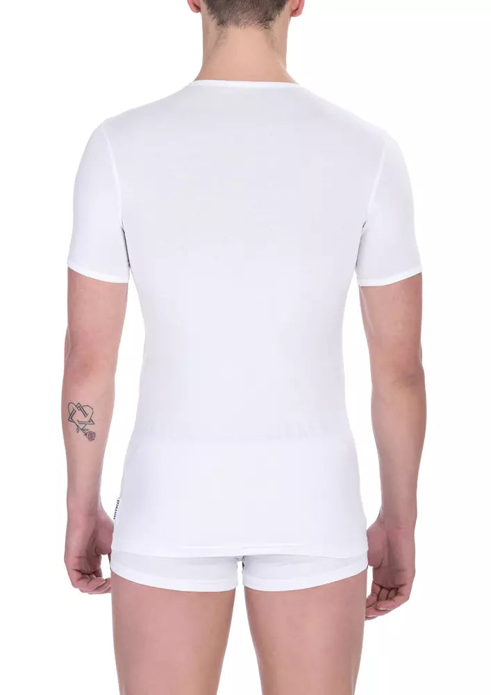 White Cotton Men T-Shirt