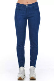 Blue Cotton Women Jeans