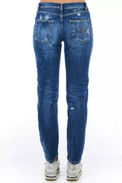 Blue Cotton Women Jeans