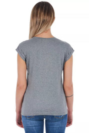 Gray Cotton Women T-Shirt