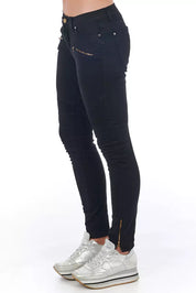 Black Cotton Women's Jeans