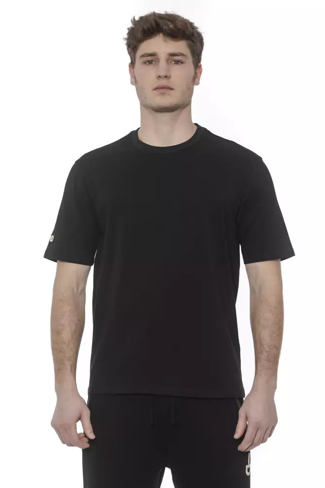 Black Cotton Men T-Shirt