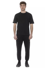 Black Cotton Men T-Shirt