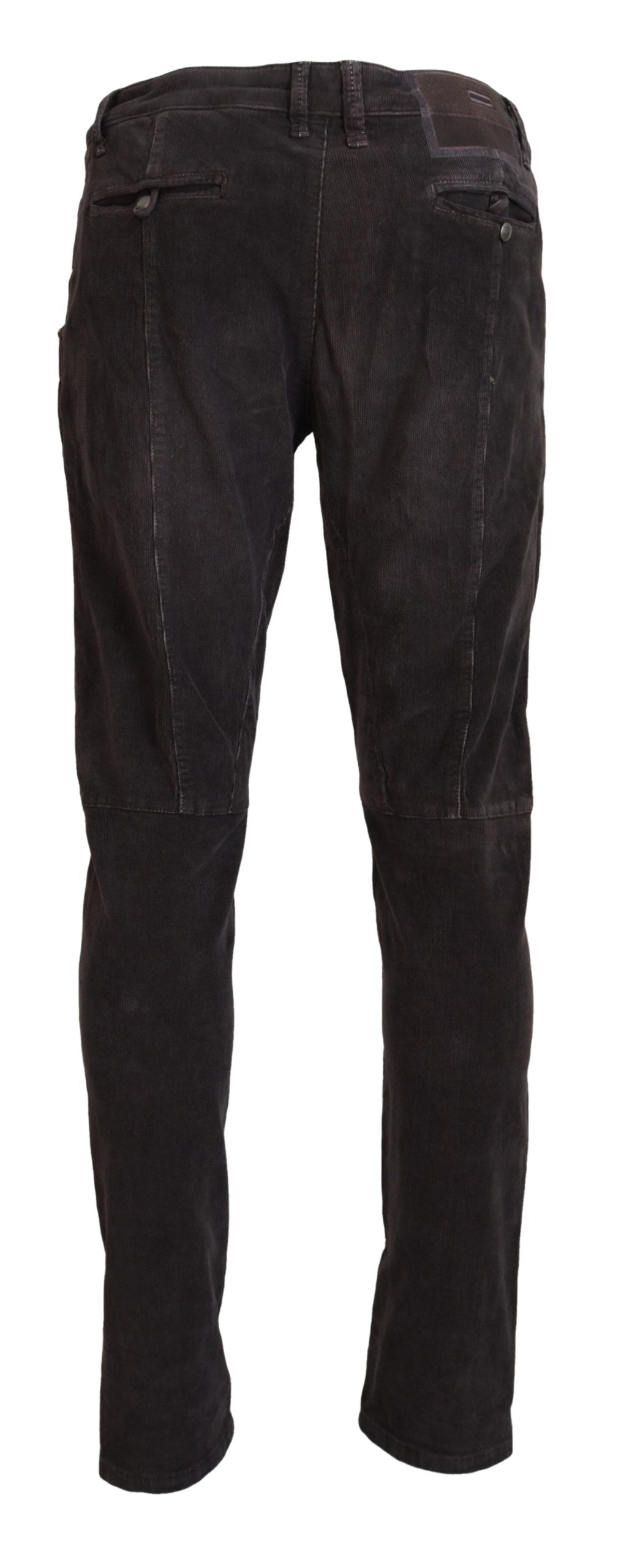 Pantalon décontracté homme coupe droite en coton marron