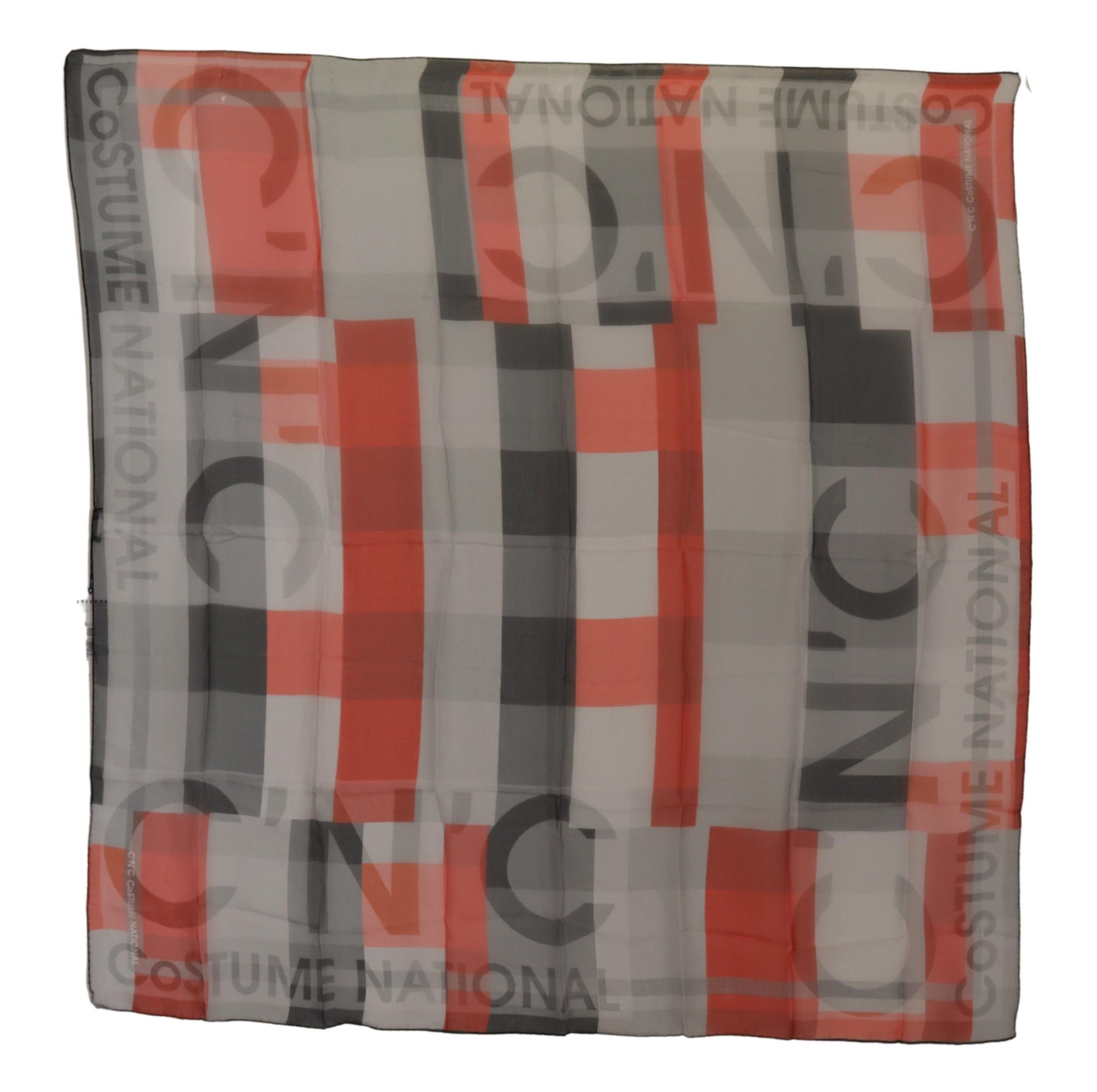 Foulard châle rouge gris
