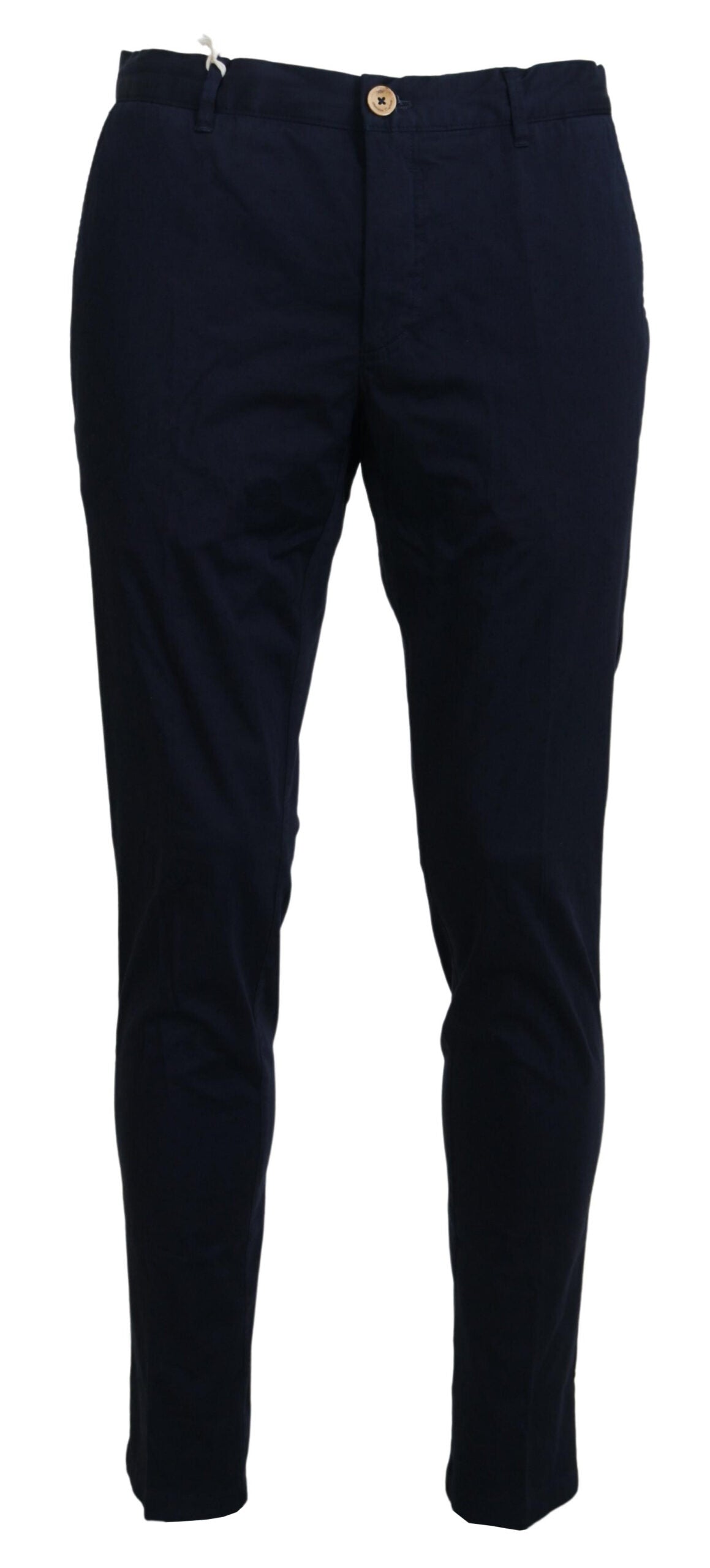 Dunkelblaue Skinny-Herrenhose aus Baumwolle