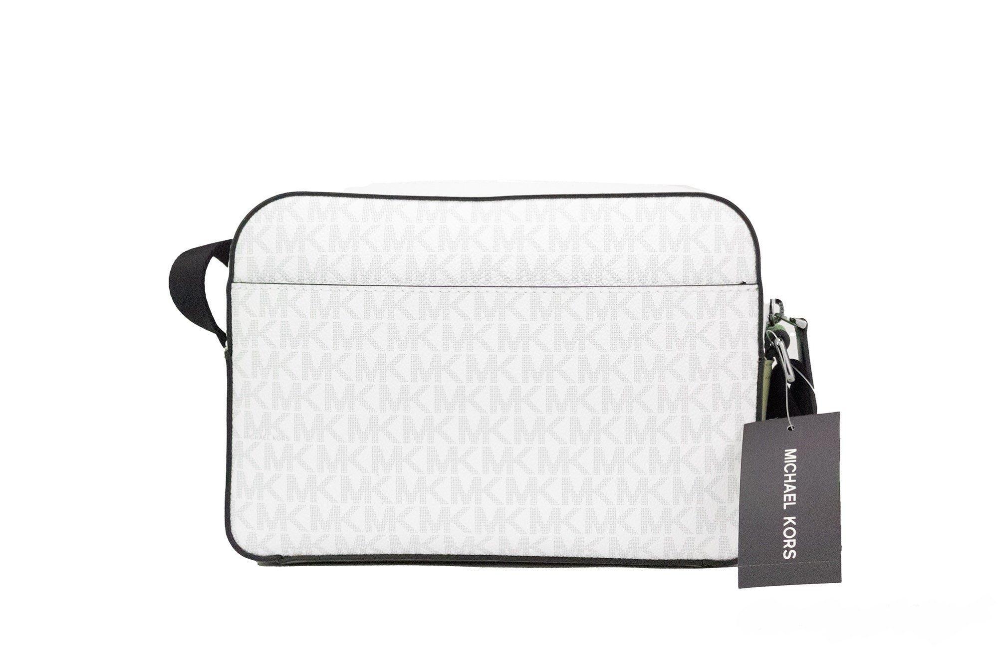 Cooper Petit sac à bandoulière utilitaire en PVC blanc brillant Palm Signature