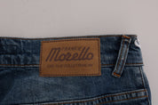 Svelte Italian Denim - Slim Fit Blue Jeans