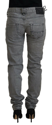 Chic Low Waist Skinny Gray Jeans