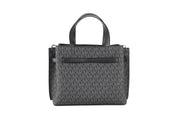 Emilia Small Black Signature PVC Satchel Crossbody Handbag Purse