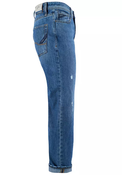 Blue Cotton Men Jeans