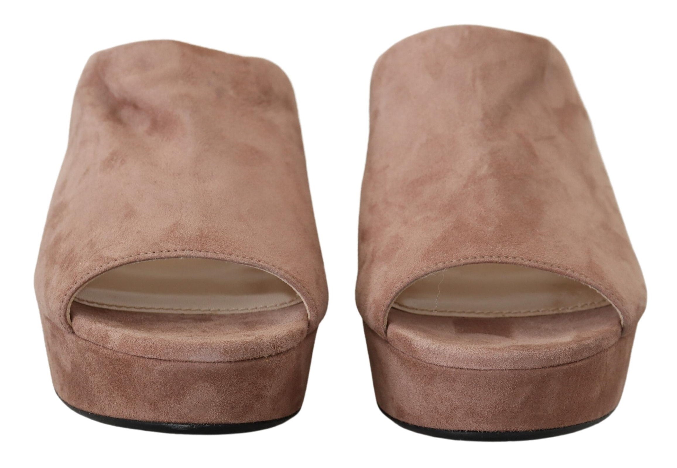 Sandales Camoscio en daim rose foncé, chaussures à talons blocs