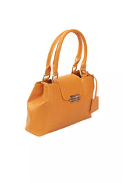 Orange Polyurethane Women Crossbody