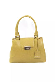 Yellow Polyurethane Women Crossbody Bag