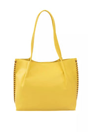 Yellow Polyurethane Women Handbag