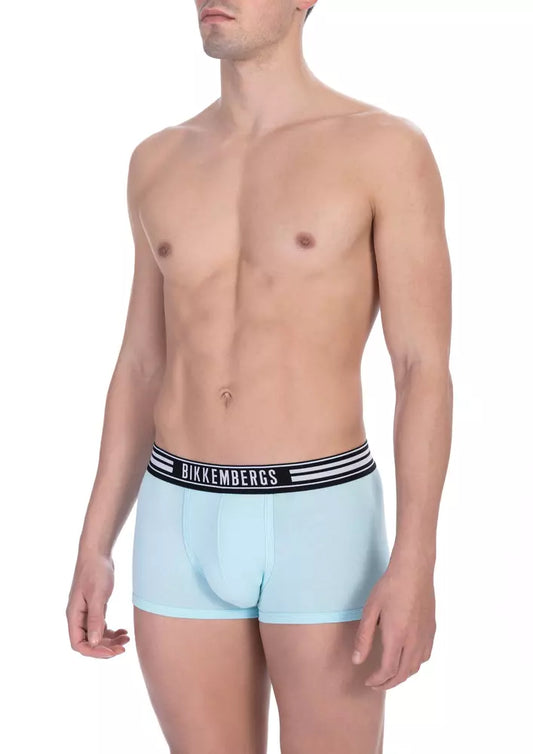 Light Blue Cotton Men Underwear