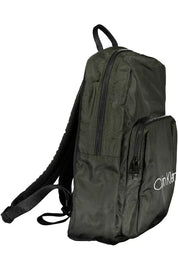 Green Polyester Men Backpack