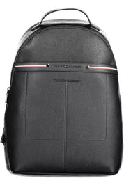 Black Polyethylene Men Backpack