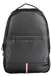 Black Polyethylene Men Backpack