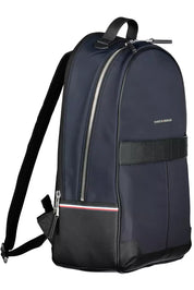 Blue Polyester Men Backpack