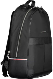 Black Polyester Men Backpack