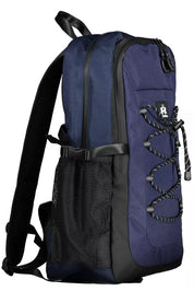 Blue Polyester Men Backpack