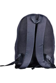 Blue Polyester Men Backpack