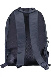 Blue Polyester Men Backpack