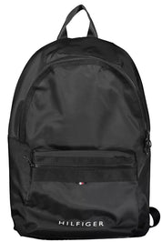 Black Polyester Men Backpack