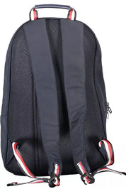 Blue Polyester Men Backpack