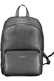 Black Polyethylene Men Backpack