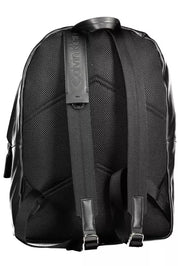 Black Polyester Men Backpack