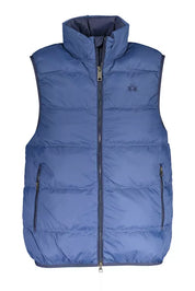 Blue Polyamide Men Jacket