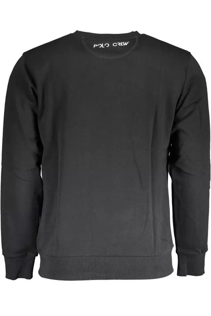 Black Cotton Men Sweater