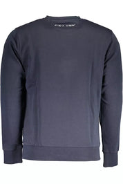 Blue Cotton Men Sweater