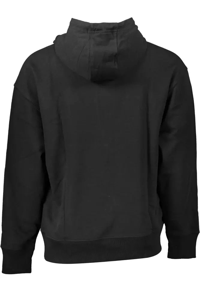 Black Cotton Men Sweater