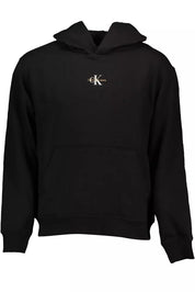 Black Cotton Men Sweatshirt