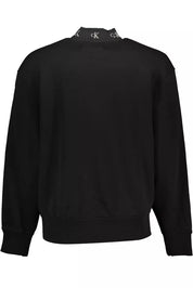 Black Cotton Men Sweater