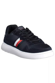 Blue Leather Men Sneaker