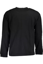 Black Cotton Men Sweater